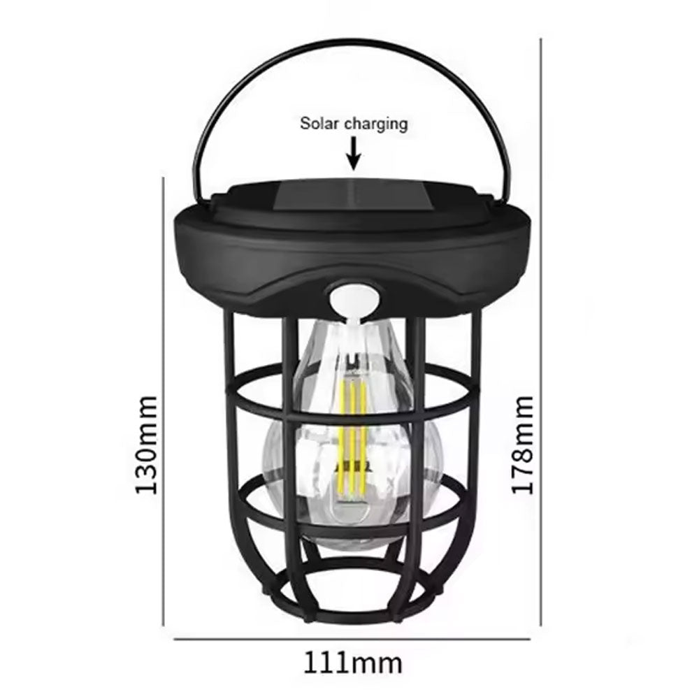 Luminária Lampião Recarregável Solar Com Sensor KR501
