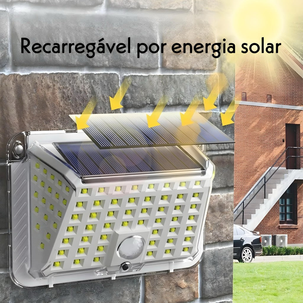 Luminária De Parede Energia Solar Sensor De Presença Inova KV-448