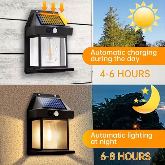 Luminária Arandela Recarregável Solar Com Sensor KR502