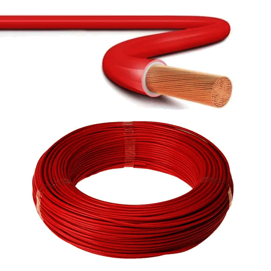Rolo Fio Elétrico Flexível 2,5mm 100 Metros Anti Chamas Cabo Cores:Vermelho
