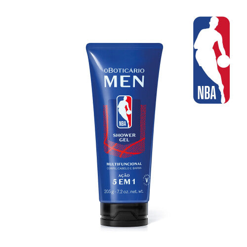 NBA Colonia Masculina 100ml + Gel 5 em 1 Cabelo, Corpo e Barba Men NBA 205g